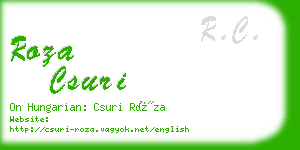 roza csuri business card